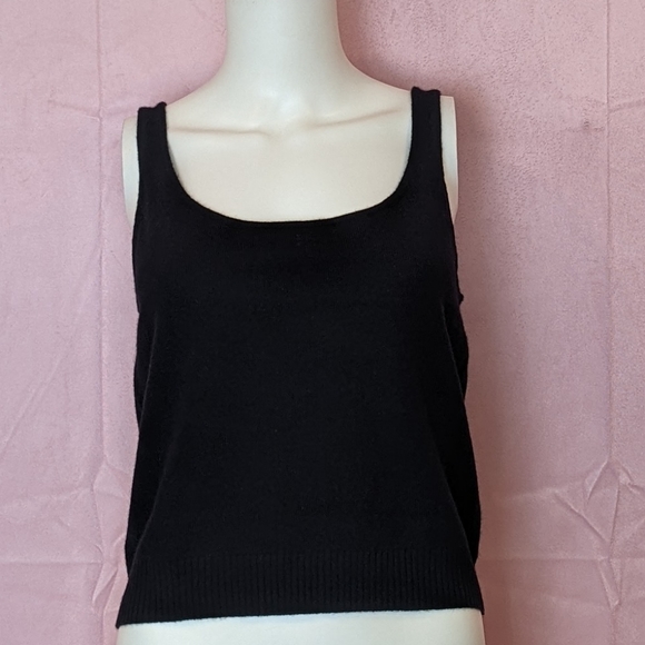 Antonio Melani 100% Cashmere Black Tank Top size Medium